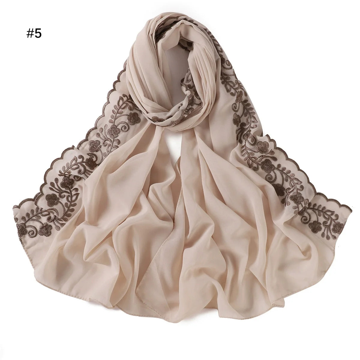 Embroidered Chiffon Hijabs