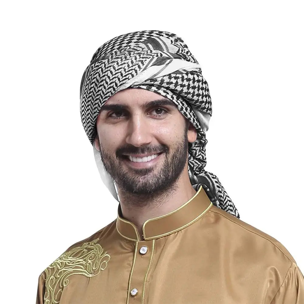 1Pcs Palestine Bandana Muslim Shemagh Scarf Square Neck Wrap Multifunction Headwrap Arabic Turban Hijab
