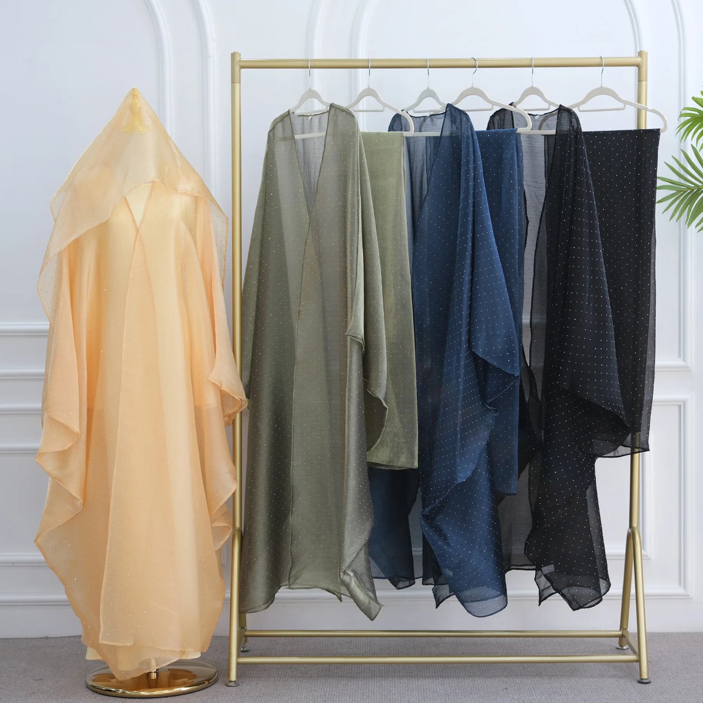 Three-Piece Abaya with Hijab