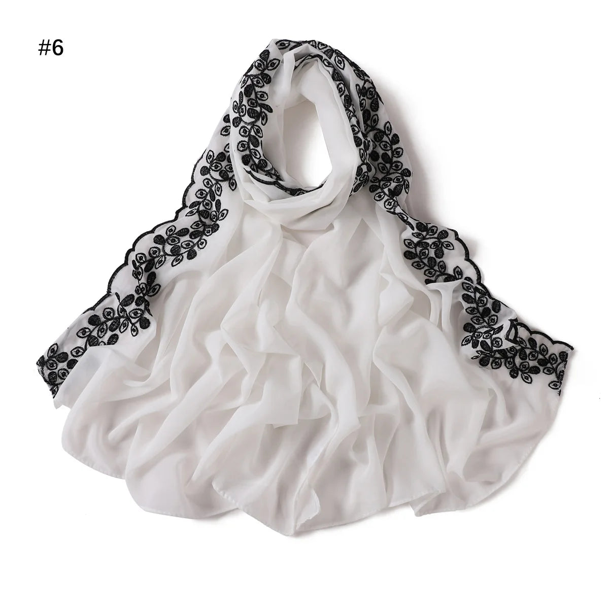 Embroidered Chiffon Hijabs