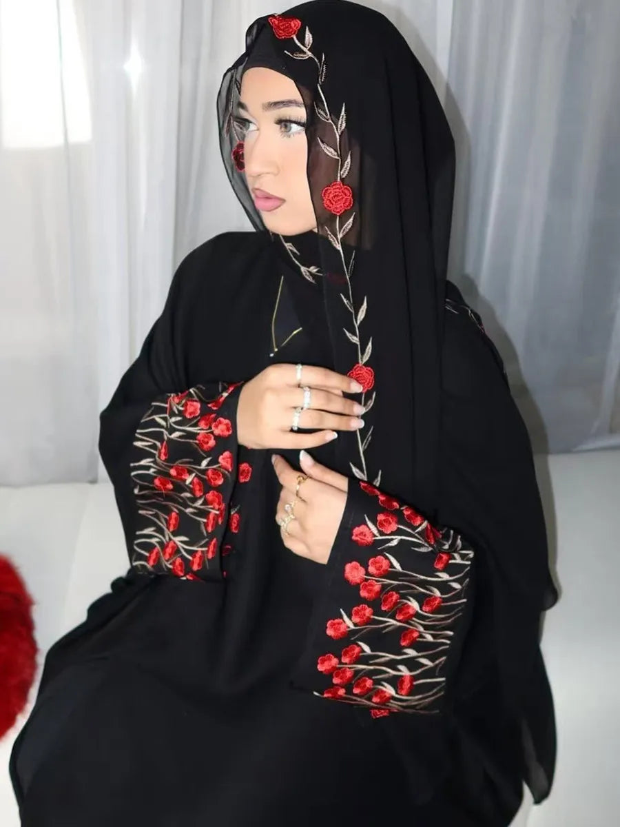 Floral Embroidered Abaya