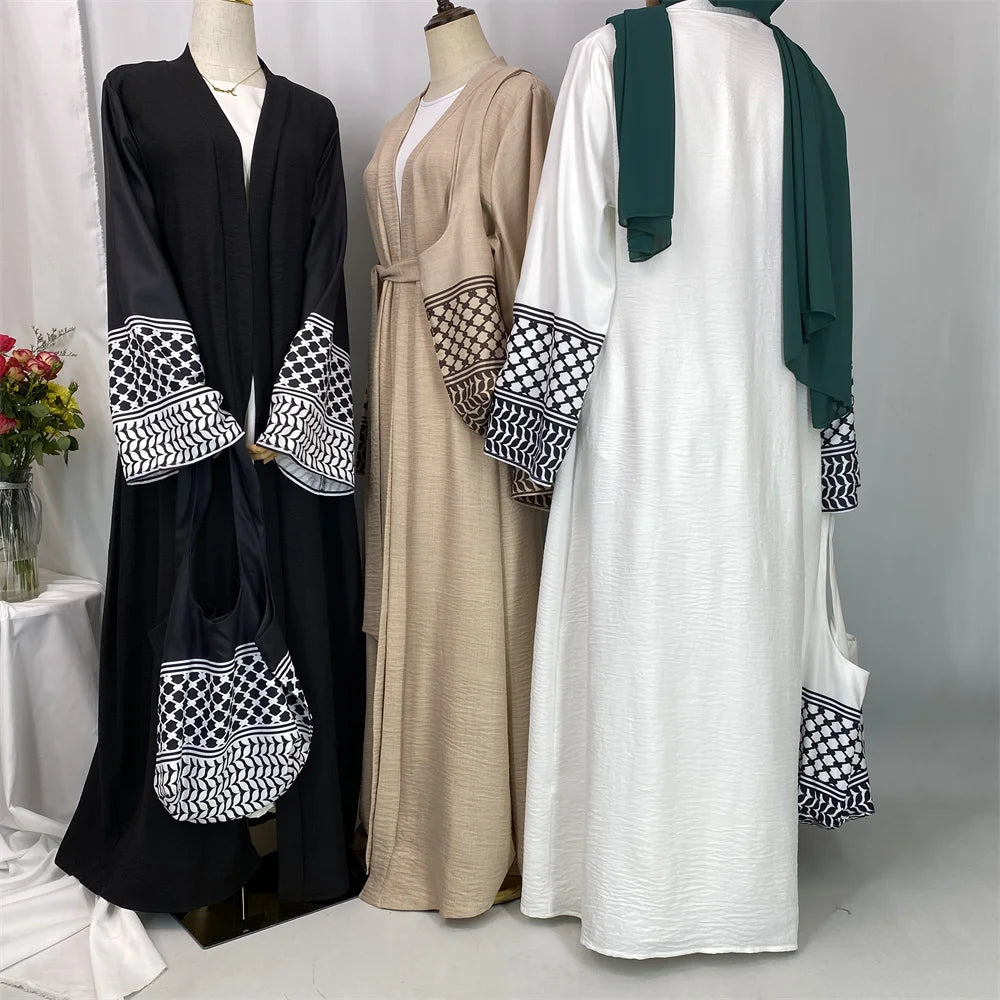 Muslim Women's Open Abaya And Bag
