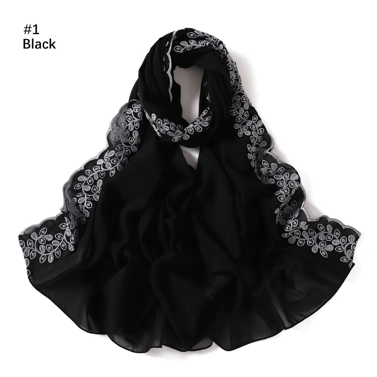 Embroidered Chiffon Hijabs