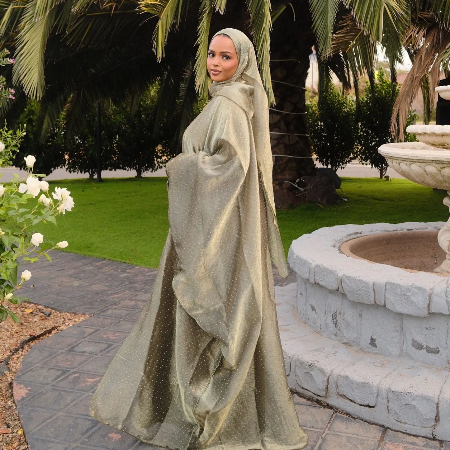 Three-Piece Abaya with Hijab