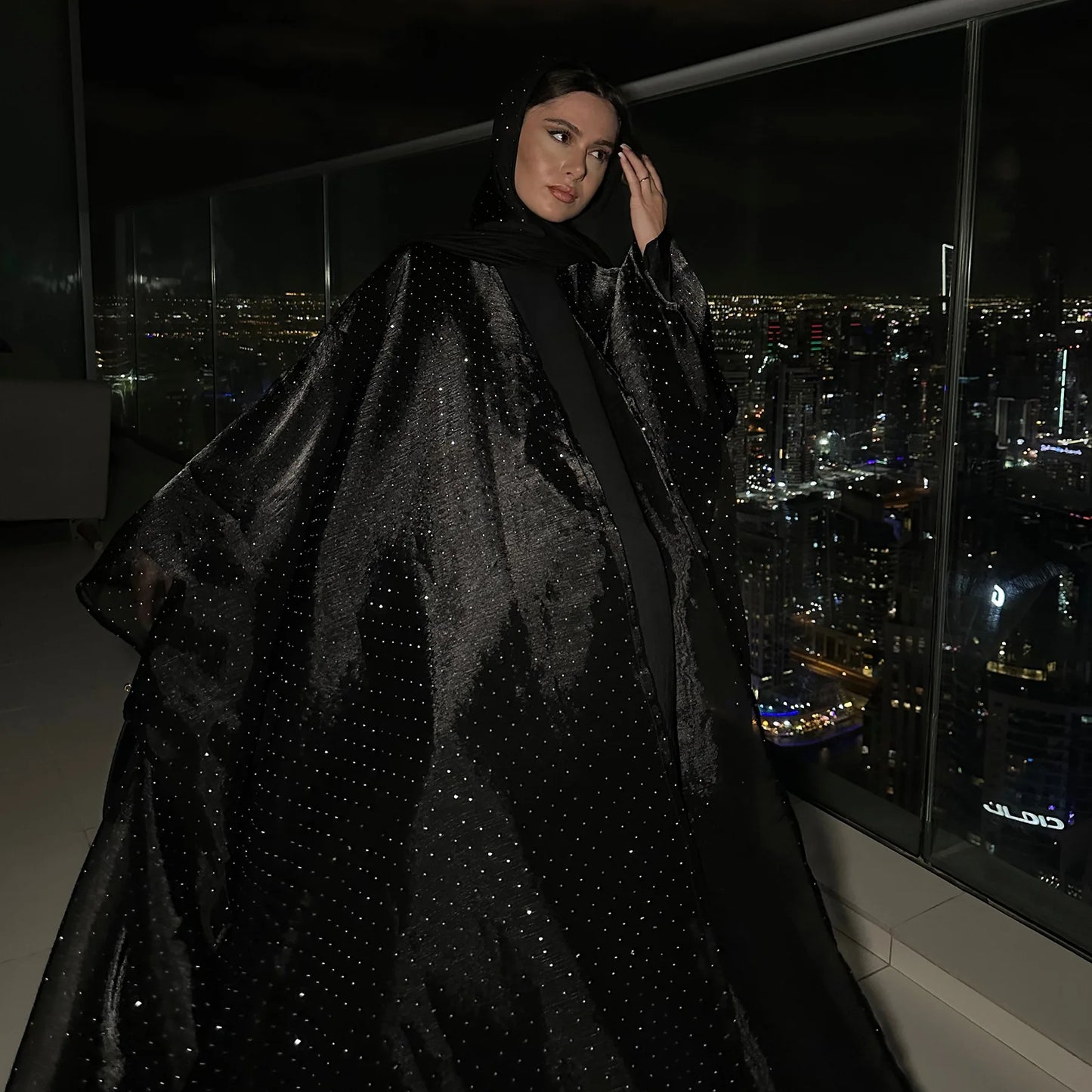 Three-Piece Abaya with Hijab