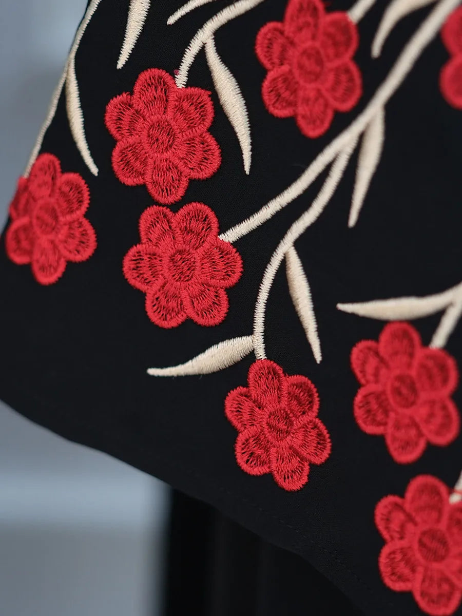 Floral Embroidered Abaya