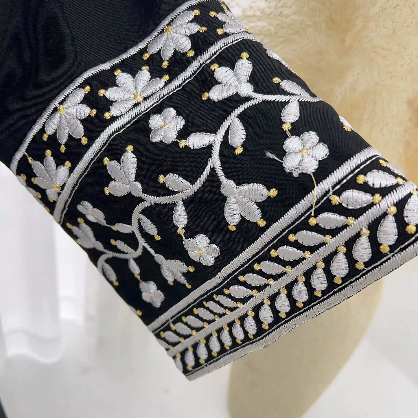 Embroidered Sleeve Abaya