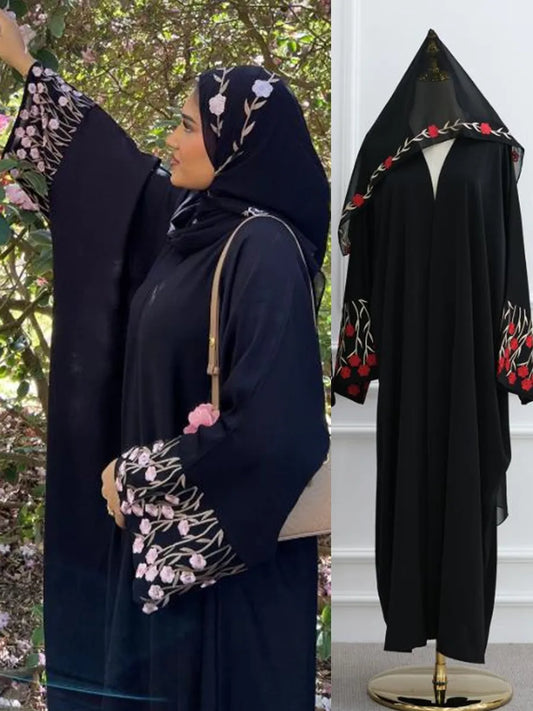 Floral Embroidered Abaya