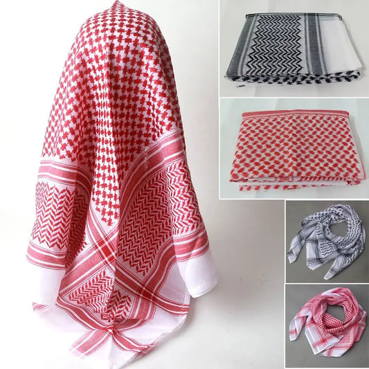 1Pcs Palestine Bandana Muslim Shemagh Scarf Square Neck Wrap Multifunction Headwrap Arabic Turban Hijab