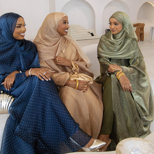 Three-Piece Abaya with Hijab